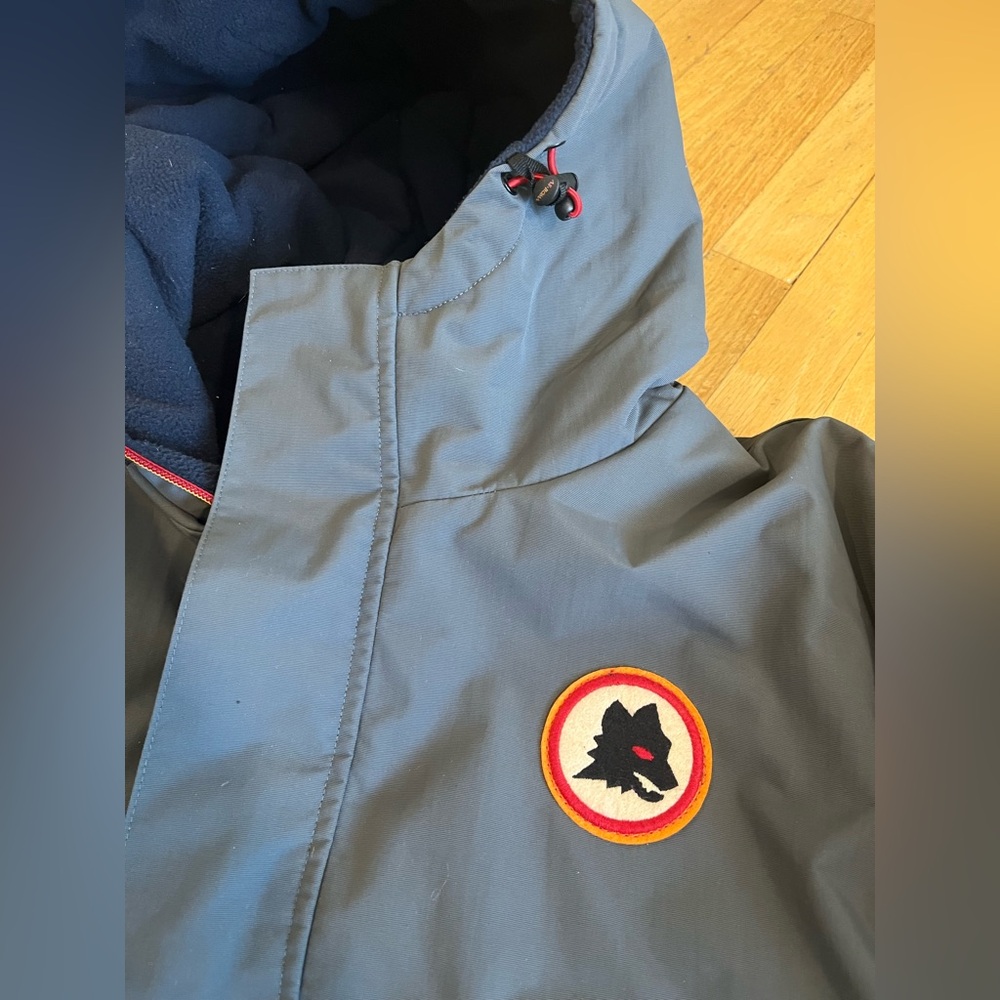 AS Roma, men’s half-zip winter jacket, fleece lined, pull-over style - Picture 3 of 15